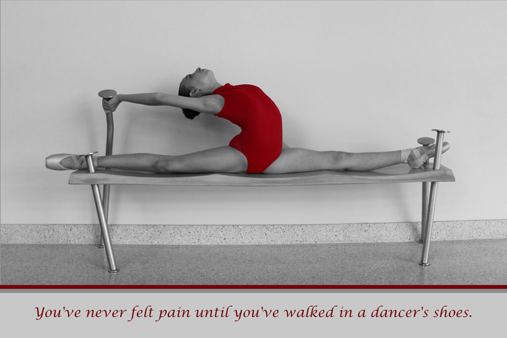 Pain Poster with Ballerina on Bench